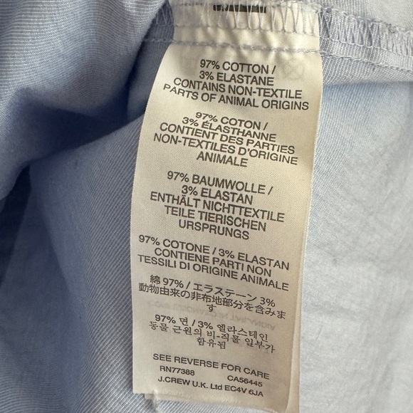 J.Crew Light Blue Button Down Top, Size 6 - Picture 5 of 5